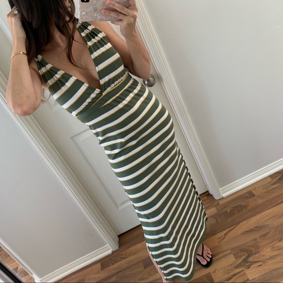mrsalliexo Dresses & Skirts - SOLD 🚫 Greece Green, Yellow, White Striped Maxi